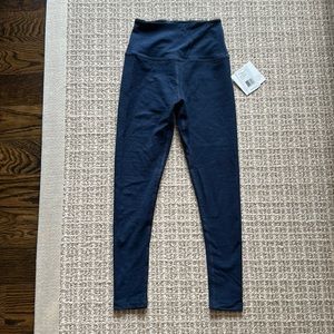 Beyond Yoga Spacedye Essential Mid-Rise Midi Legging Size Small Navy